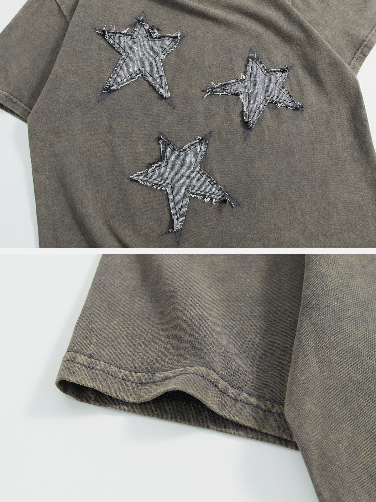 Aelfric Eden Star Applique embroidery Washed Tee sold by Aelfric Eden product image thumbnail 4