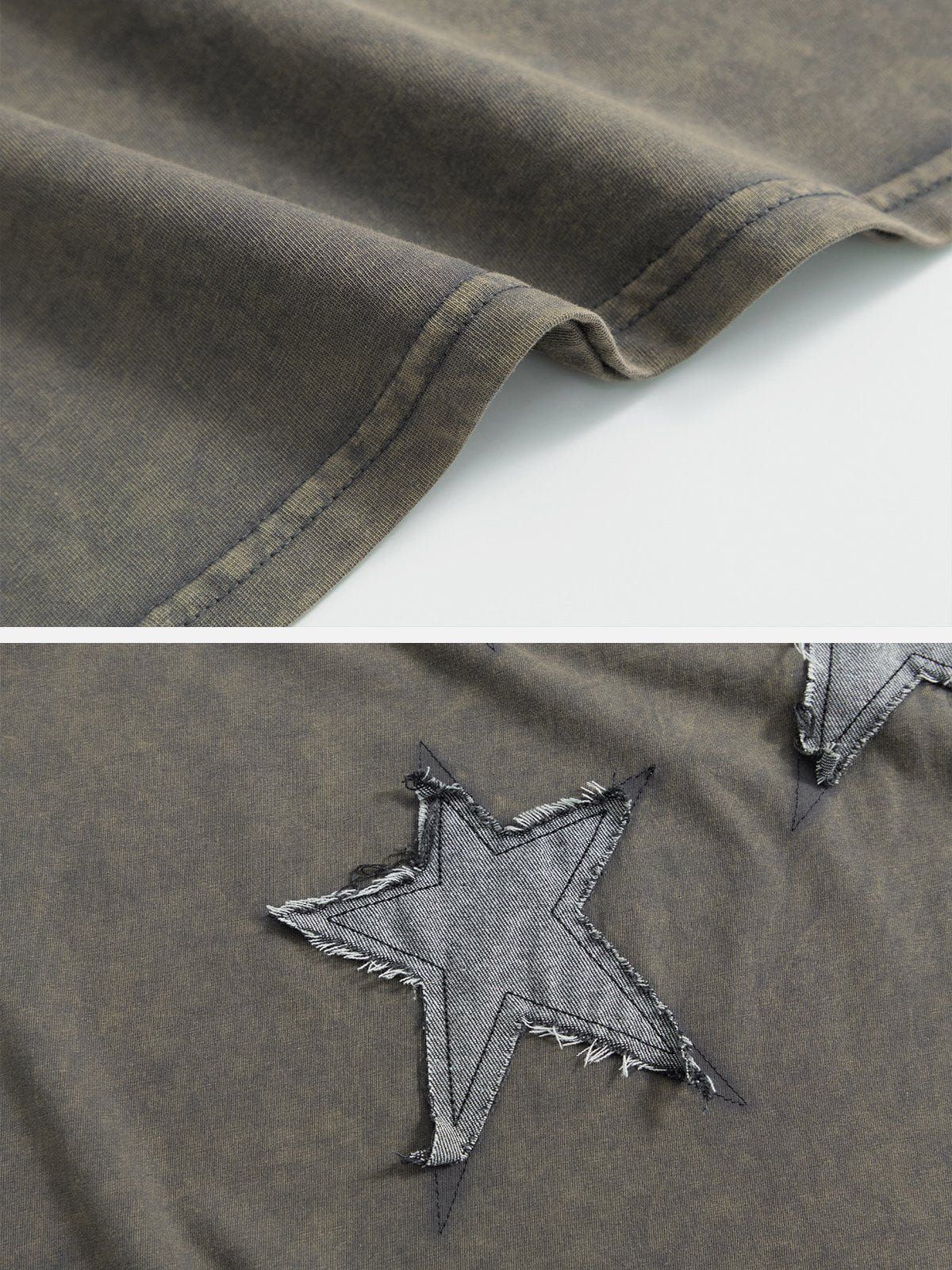 Aelfric Eden Star Applique embroidery Washed Tee sold by Aelfric Eden product image thumbnail 3