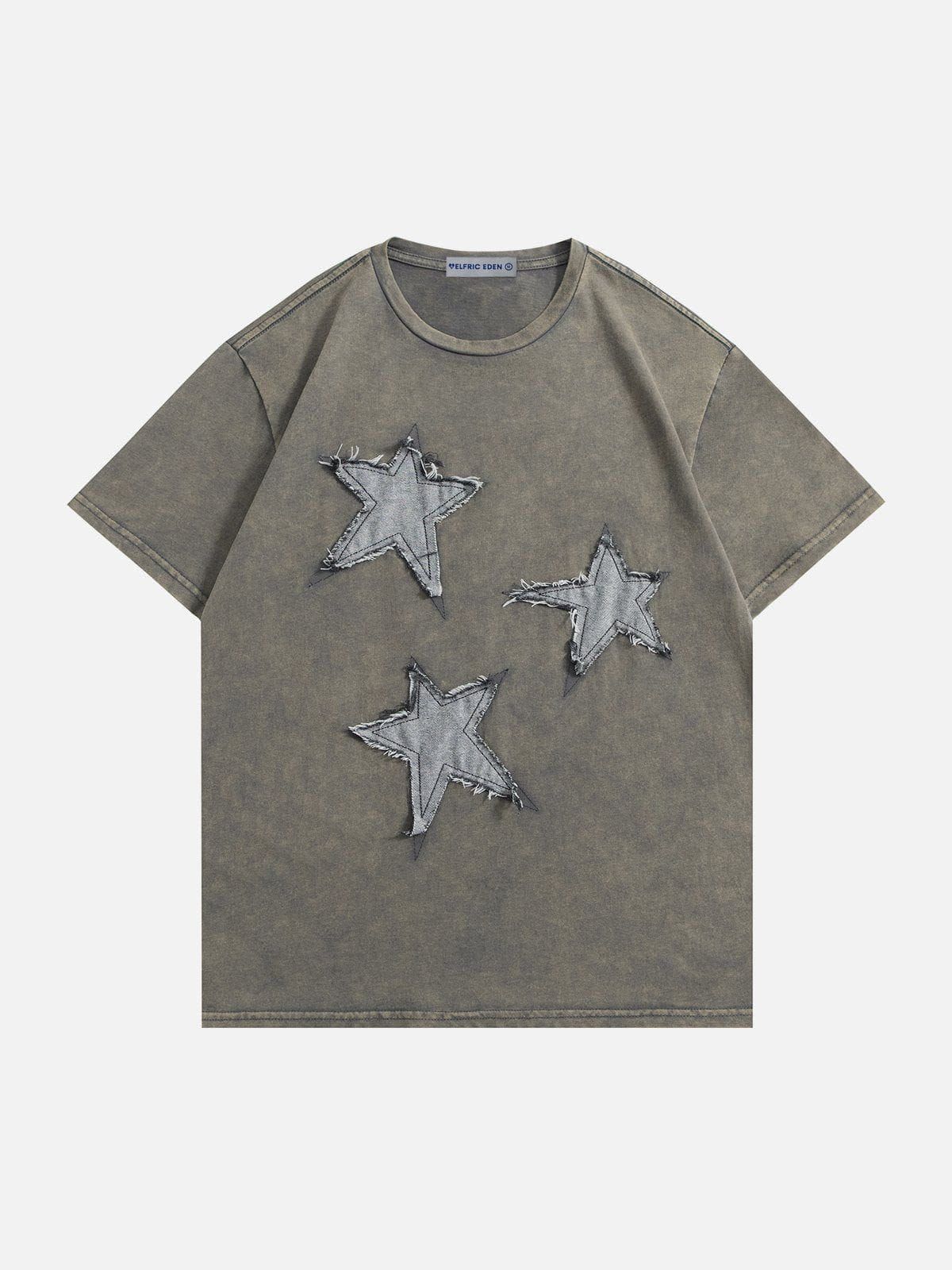 Aelfric Eden Star Applique embroidery Washed Tee sold by Aelfric Eden