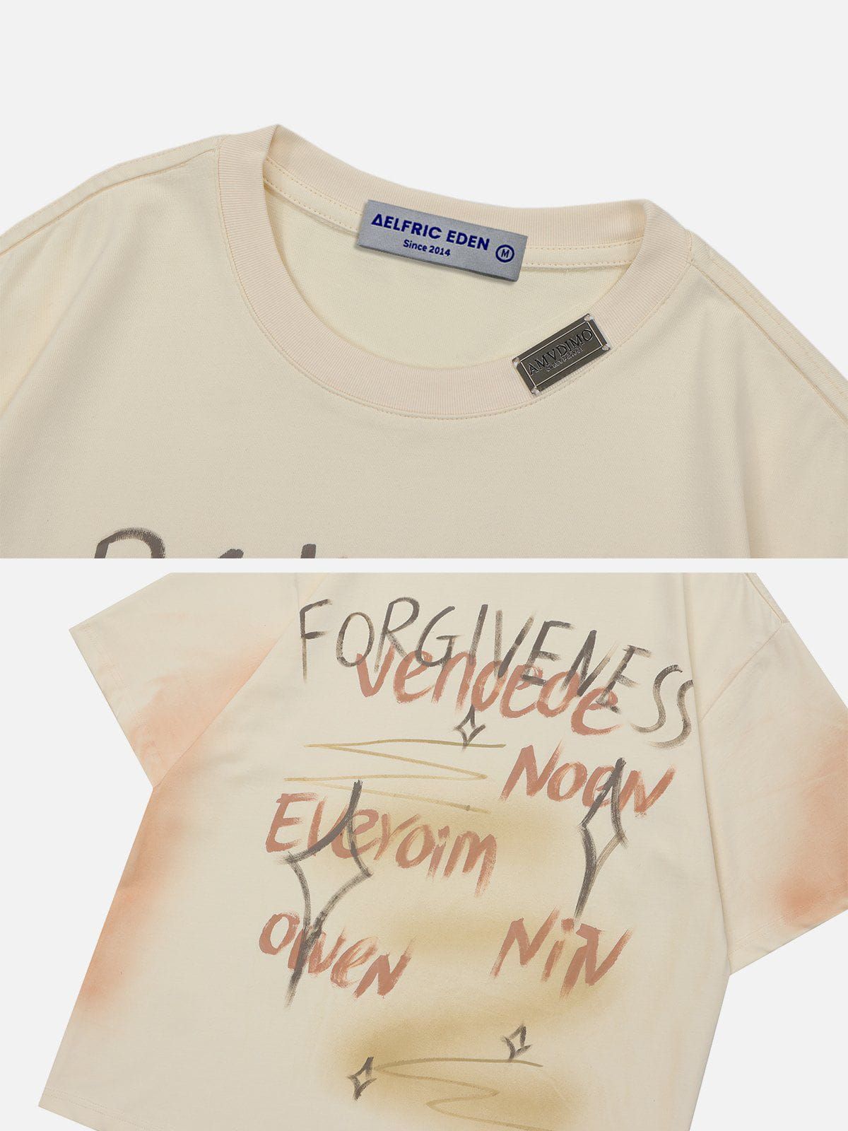 Aelfric Eden Graffiti Gradient Letter Print Tee sold by Aelfric Eden product image thumbnail 4