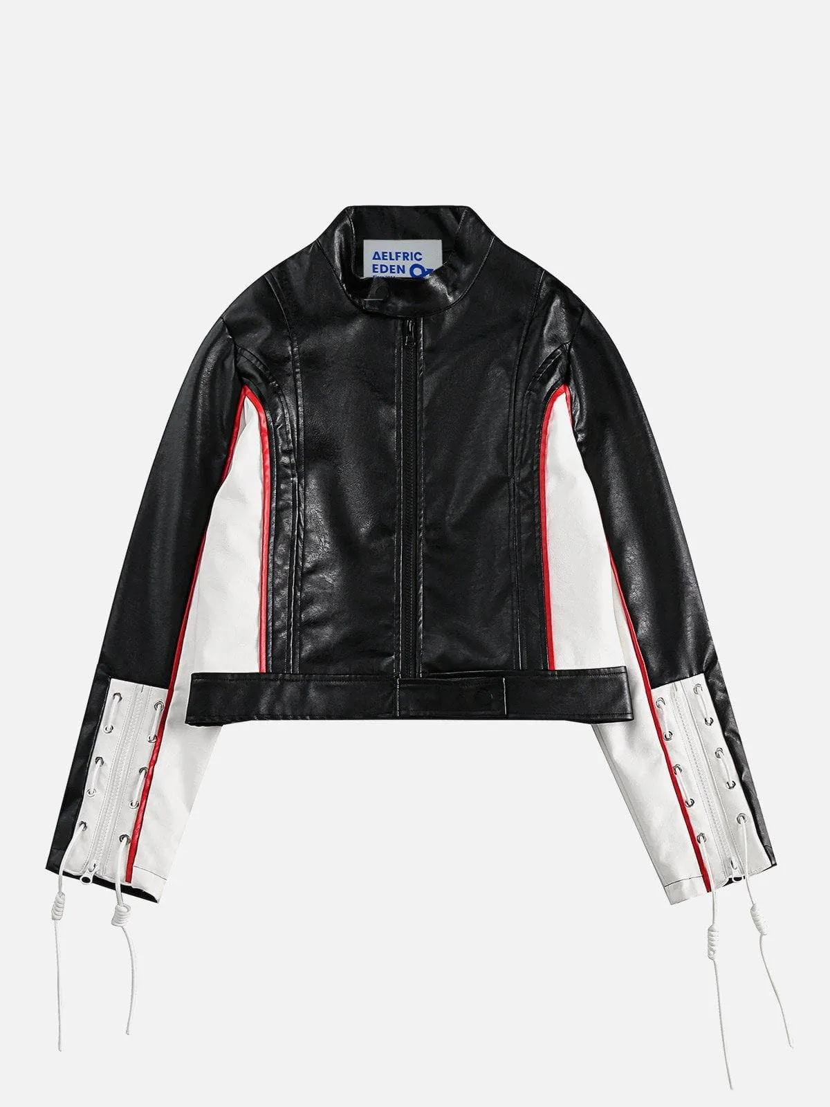 Aelfric Eden Color Blocking Patchwork Faux Leather Jacket sold by Aelfric Eden