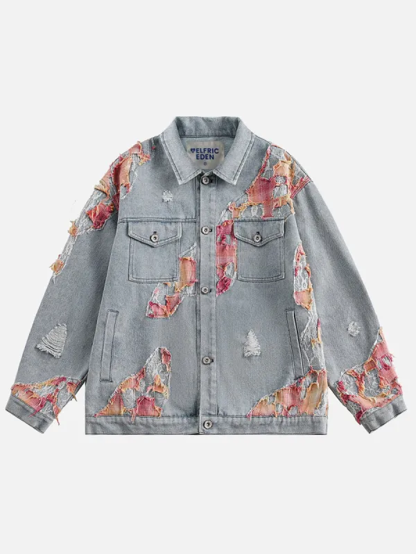 Aelfric Eden Heavy Craftsmanship Lace Denim Jacket sold by Aelfric Eden