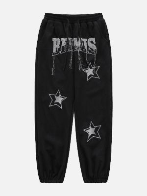 Aelfric Eden Embroidered Letter Pentagram Sweatpants sold by Aelfric Eden