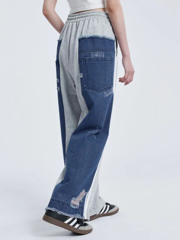 Aelfric Eden Denim Patchwork Sweatpants sold by Aelfric Eden