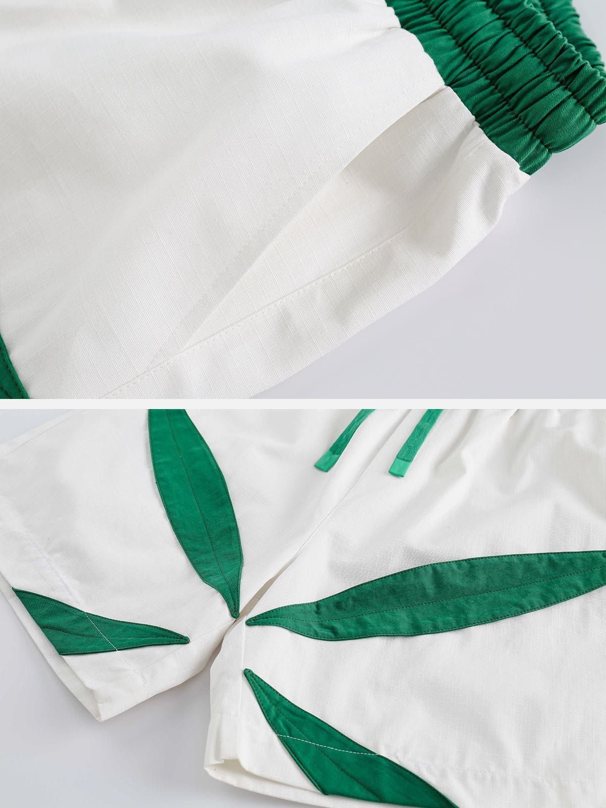 Aelfric Eden Leaf Applique Embroidery Drawstring Shorts sold by Aelfric Eden product image thumbnail 3