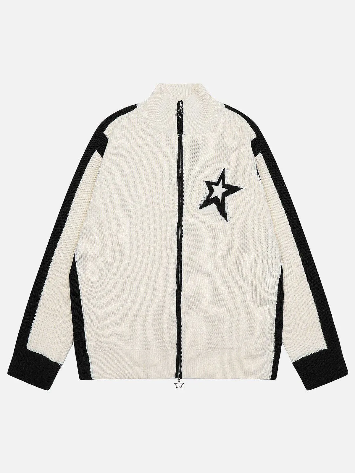 Aelfric Eden Star Two Way Zipper Color Blocking Cardigan sold by Aelfric Eden