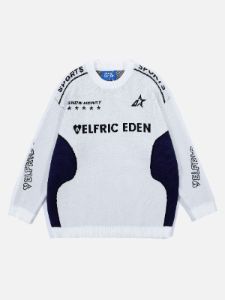 Aelfric Eden Color Blocking Racing Sweater sold by Aelfric Eden