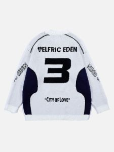 Aelfric Eden Color Blocking Racing Sweater sold by Aelfric Eden
