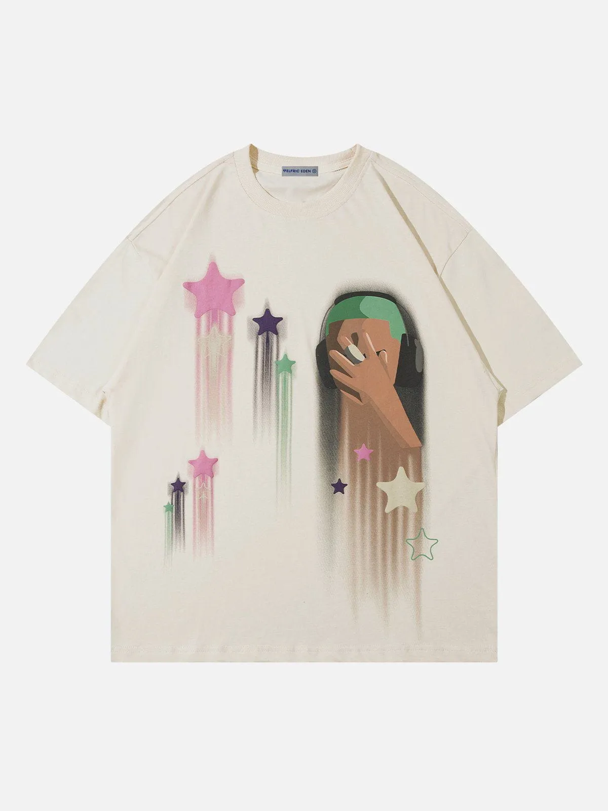 Aelfric Eden Graffiti Star Print Tee sold by Aelfric Eden