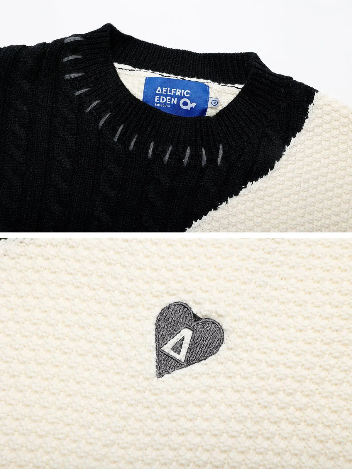 Aelfric Eden Color Blocking Patchwork Sweater sold by Aelfric Eden product image thumbnail 4