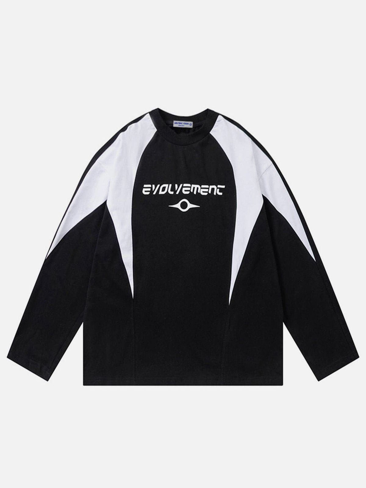 Aelfric Eden Color Blocking Letter Print Sweatshirt sold by Aelfric Eden