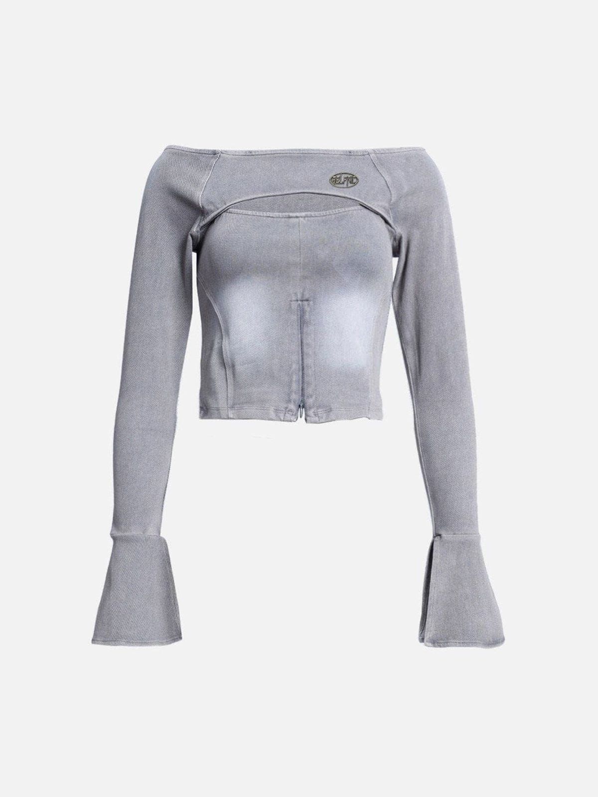 Cut-Out Washed Long Sleeve sold by Aelfric Eden product image thumbnail 4