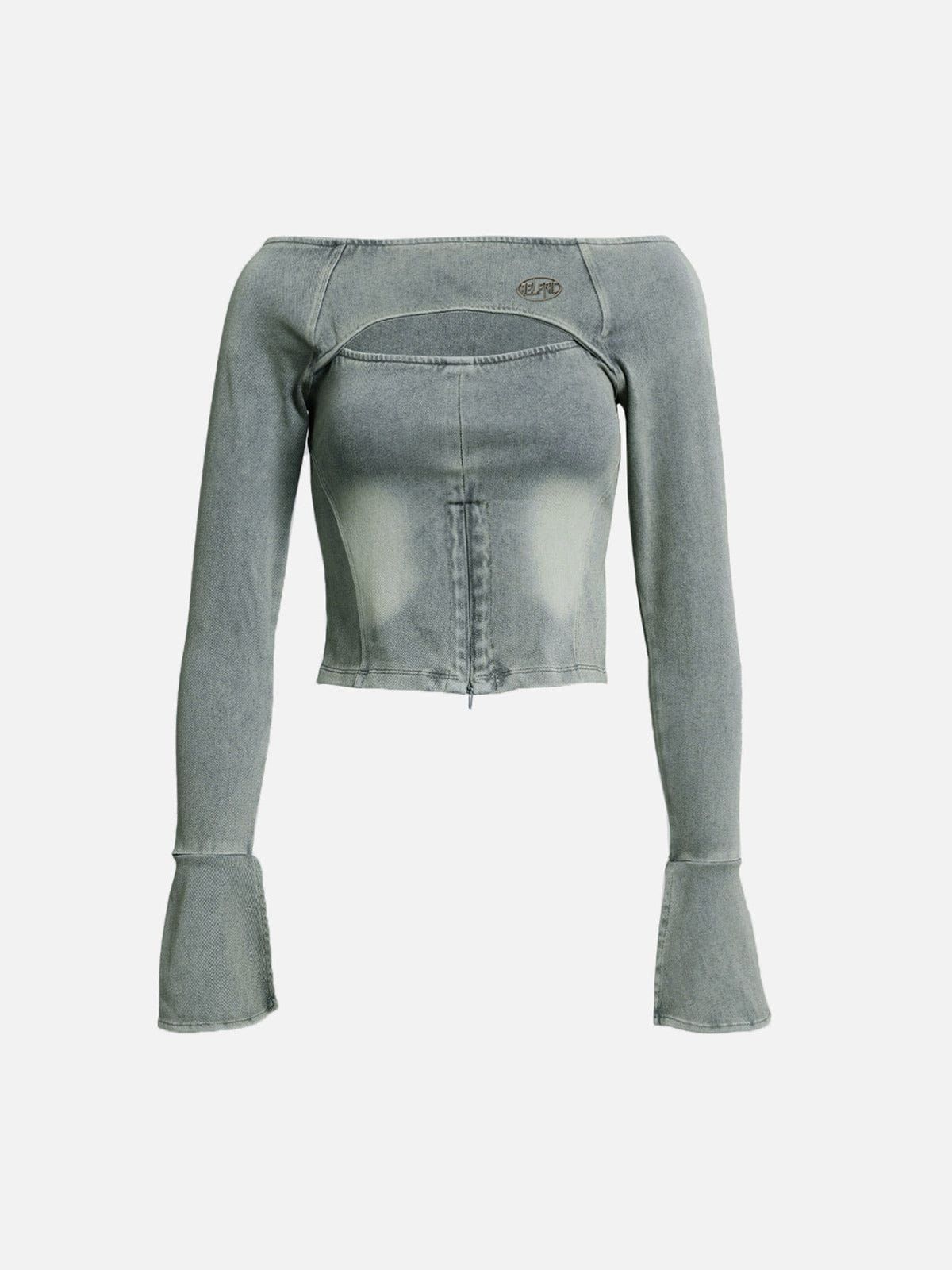 Cut-Out Washed Long Sleeve sold by Aelfric Eden