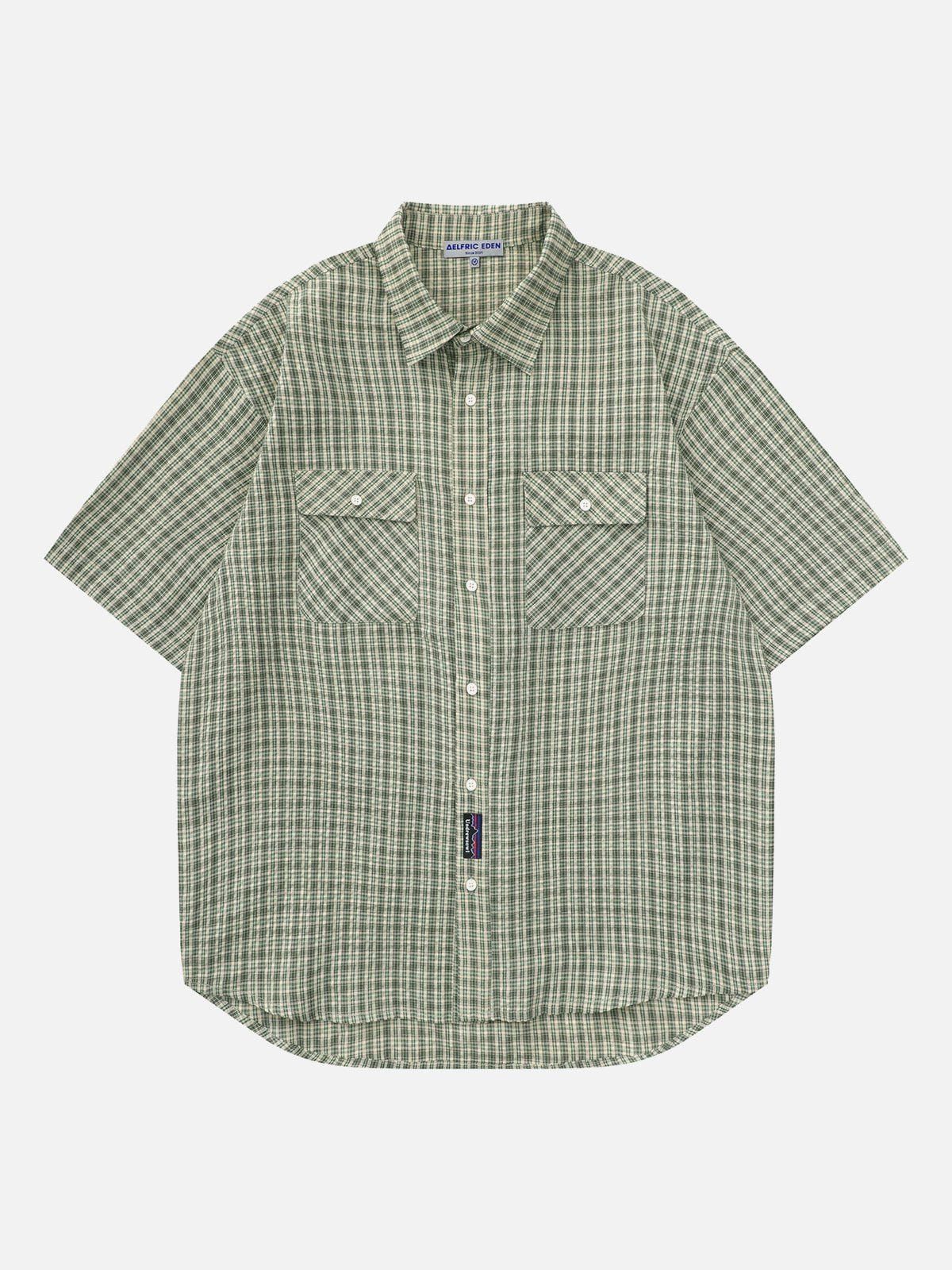 Aelfric Eden Vintage Simplicity Plaid Short Sleeve Shirts sold by Aelfric Eden product image thumbnail 2