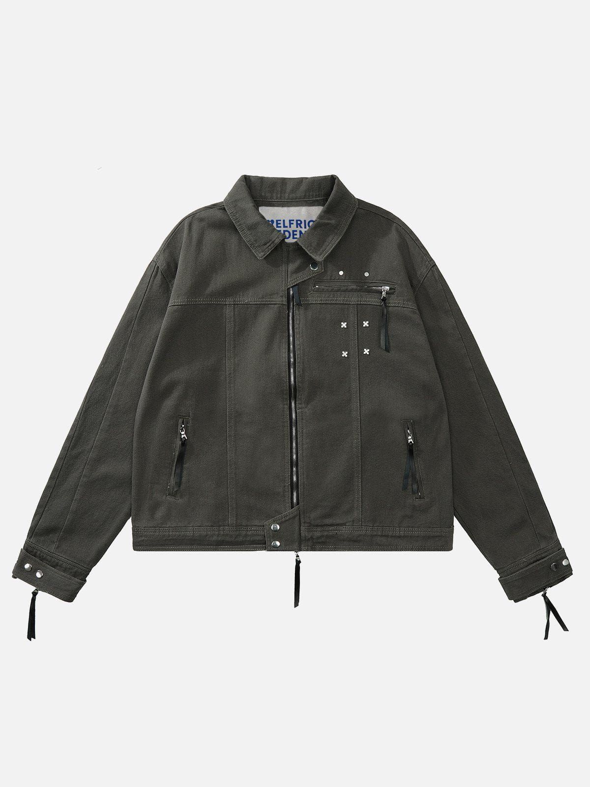 Aelfric Eden Multi Zip Up Denim Jacket sold by Aelfric Eden product image thumbnail 2