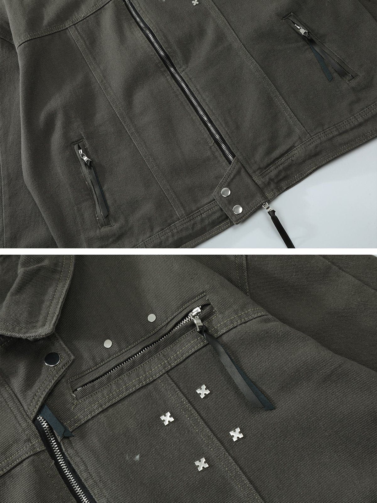 Aelfric Eden Multi Zip Up Denim Jacket sold by Aelfric Eden product image thumbnail 5