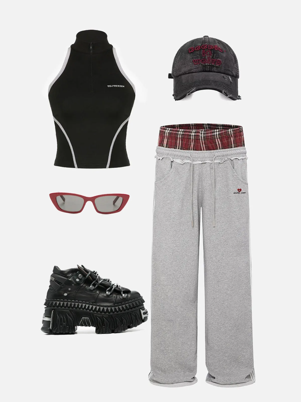 Aelfric Eden Double Waist Baggy Sweatpants sold by Aelfric Eden product image thumbnail 3