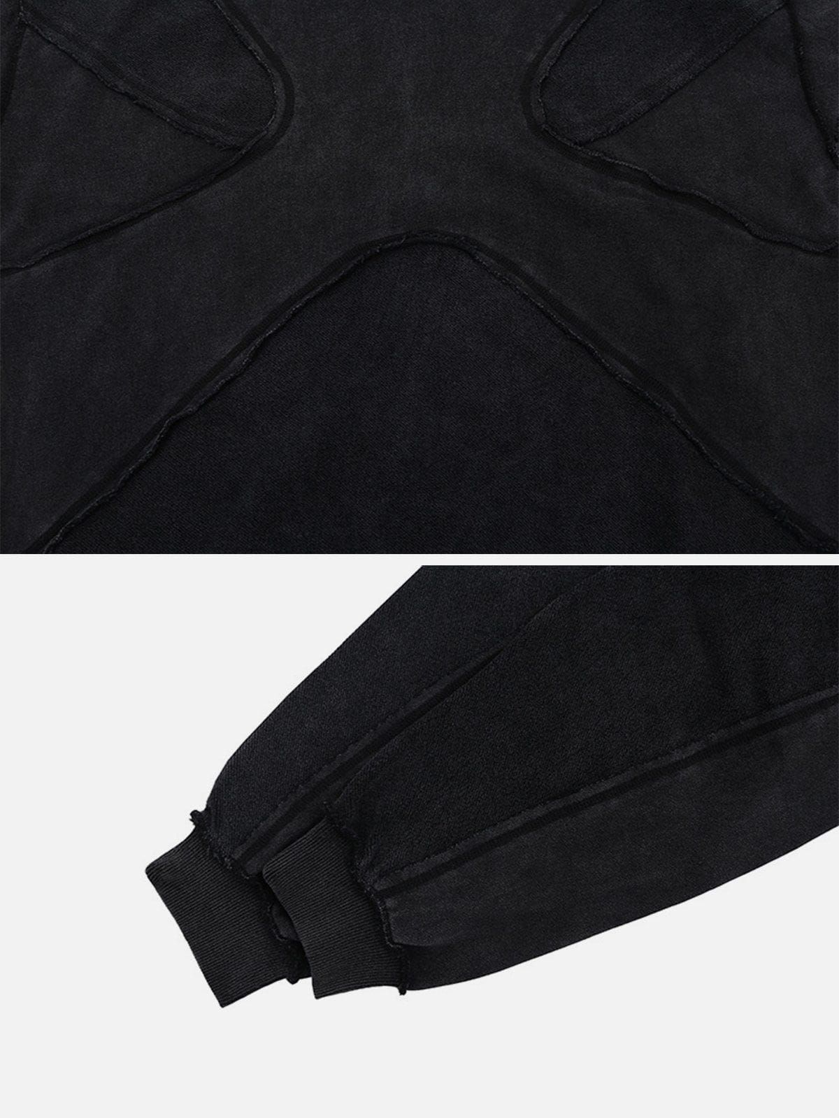 Aelfric Eden Deconstructive Design Fringe Patchwork Hoodie sold by Aelfric Eden product image thumbnail 4