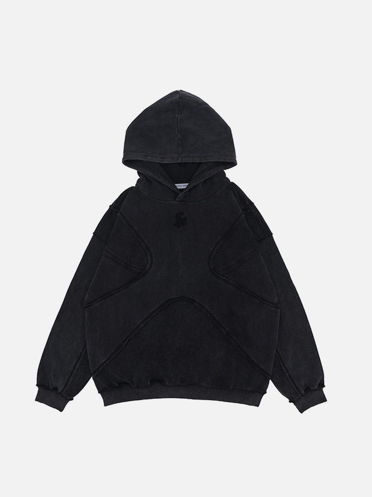 Aelfric Eden Deconstructive Design Fringe Patchwork Hoodie sold by Aelfric Eden product image thumbnail 2