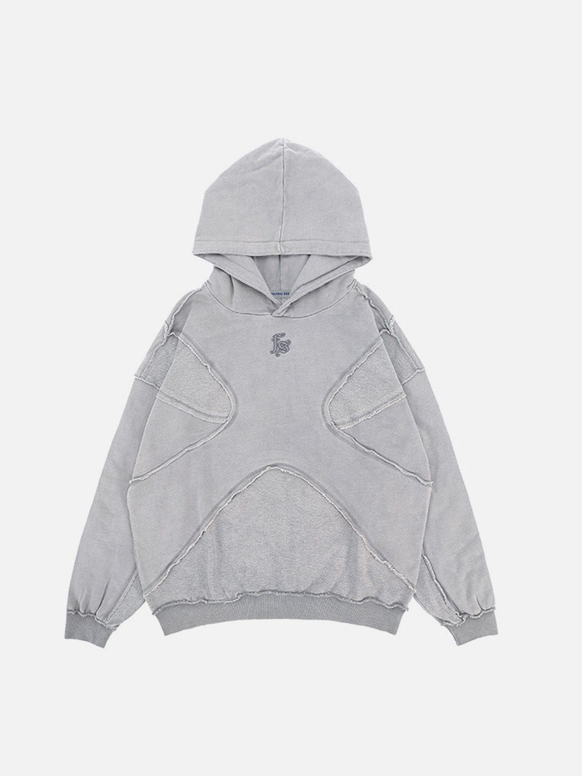 Aelfric Eden Deconstructive Design Fringe Patchwork Hoodie sold by Aelfric Eden