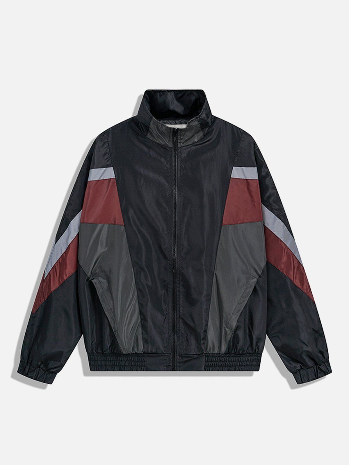 Aelfric Eden Reflective Striped Patchwork Jacket sold by Aelfric Eden product image thumbnail 2