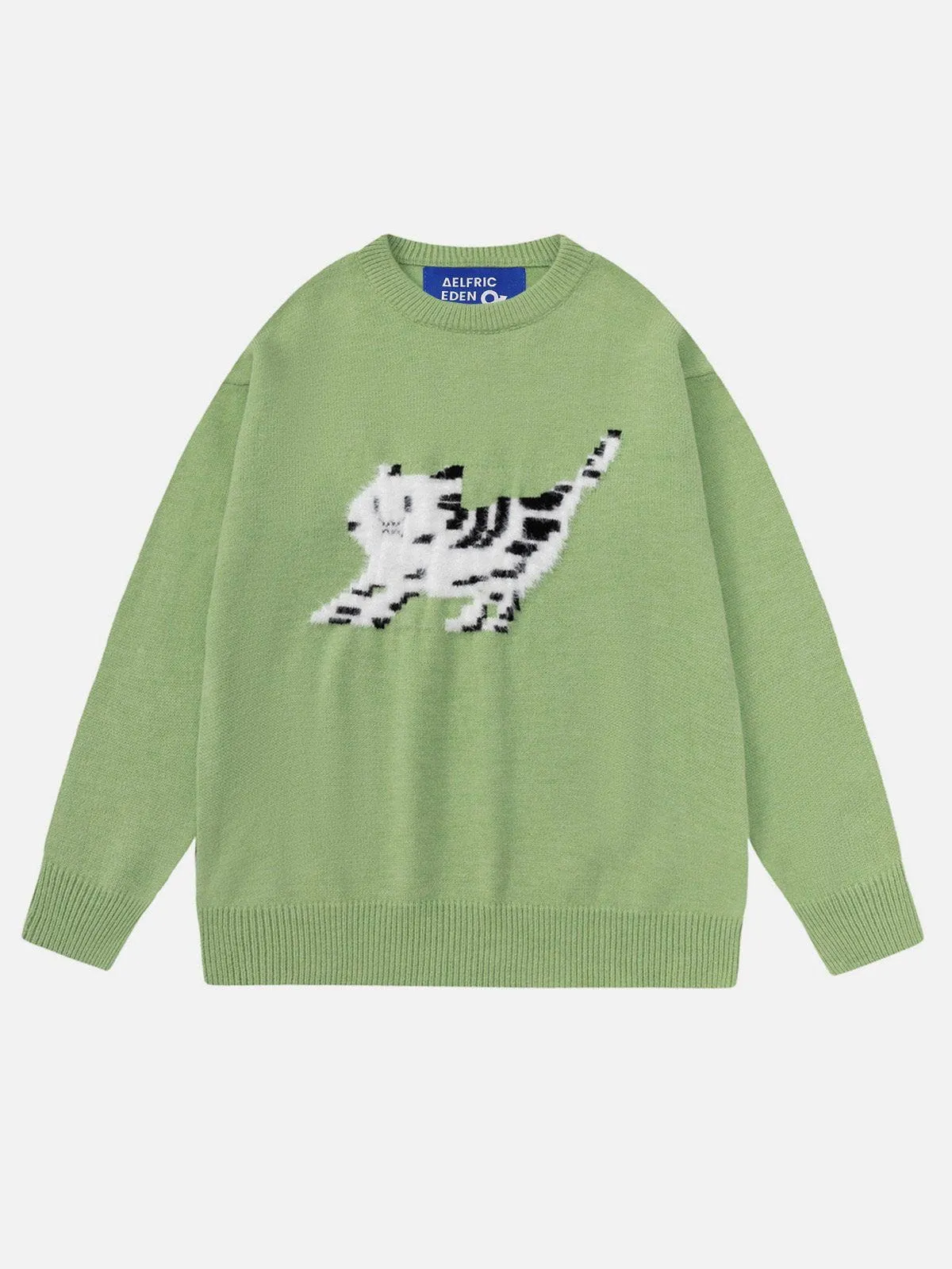 Aelfric Eden Cute Cat Flocking Sweater sold by Aelfric Eden
