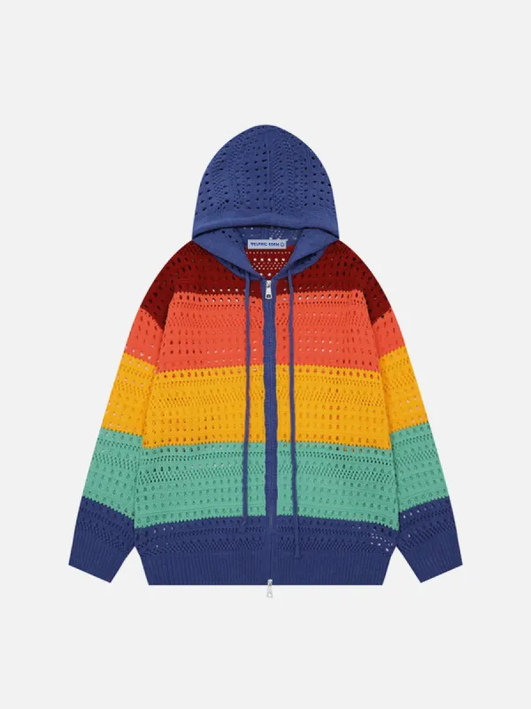 Aelfric Eden Colorful Cut-Out Zip Up Hoodie sold by Aelfric Eden