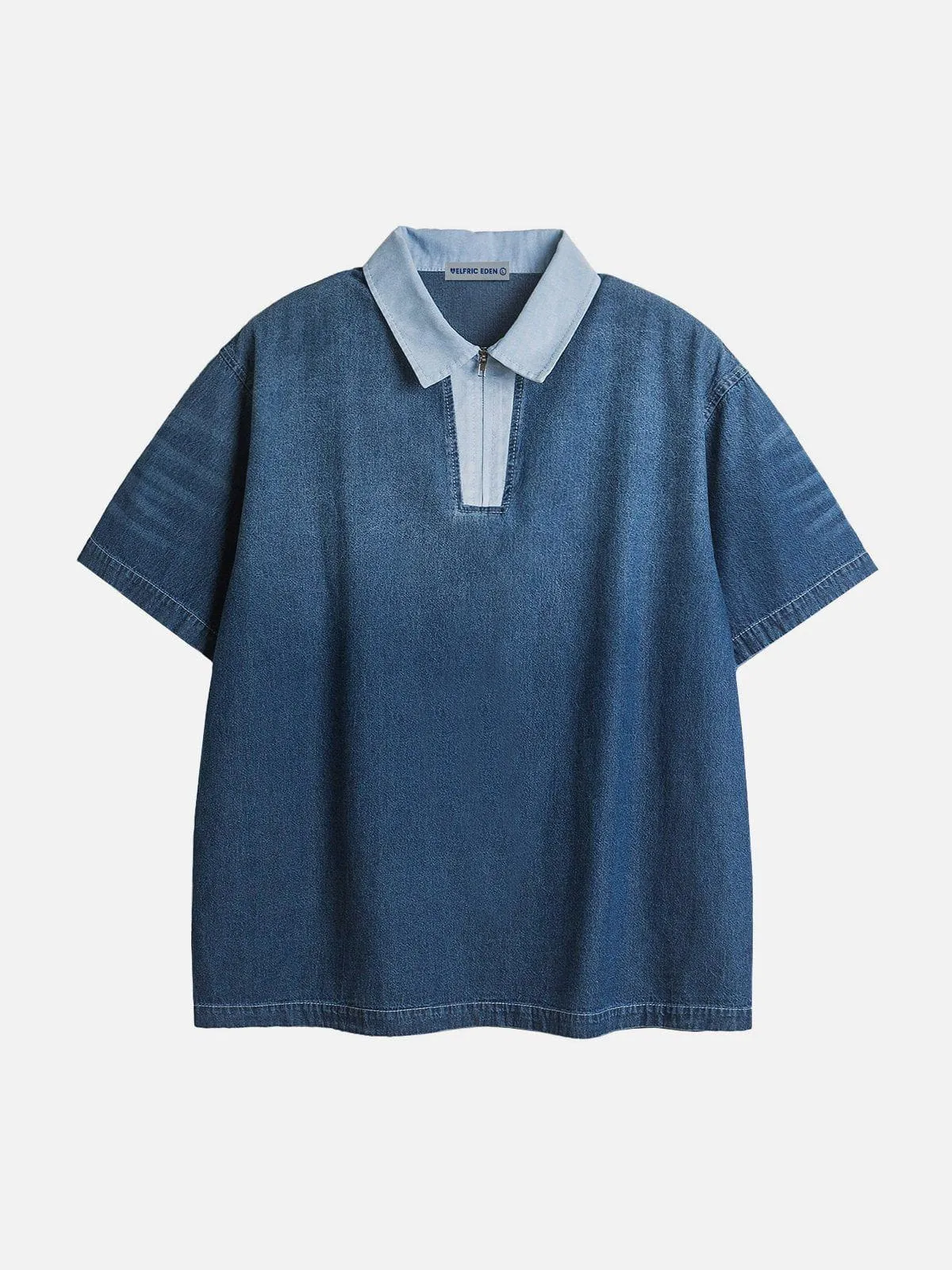 Aelfric Eden Gradient Denim Polo Tee sold by Aelfric Eden
