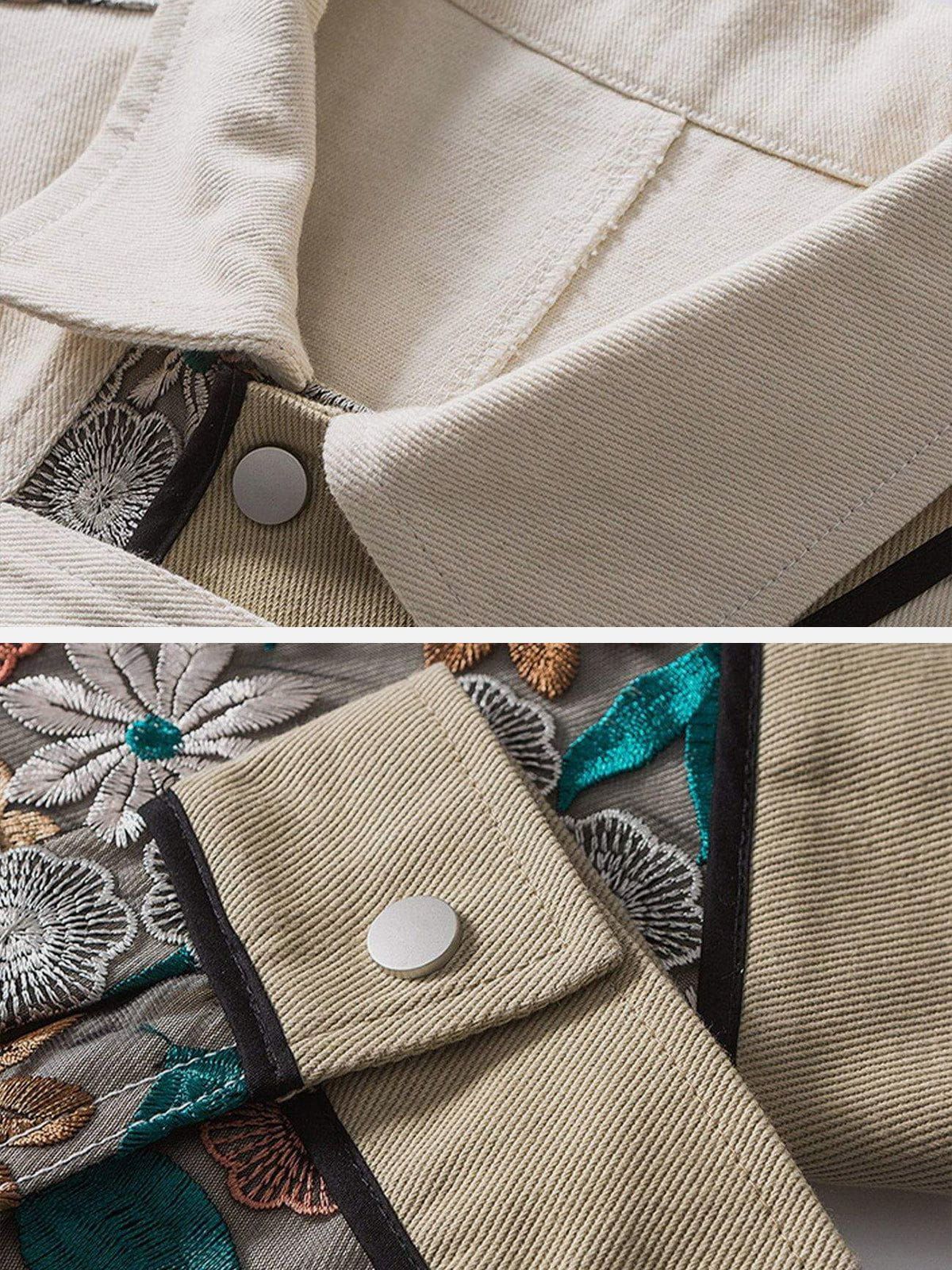 Aelfric Eden Vintage Floral Embroidery Stitching Jacket sold by Aelfric Eden product image thumbnail 5