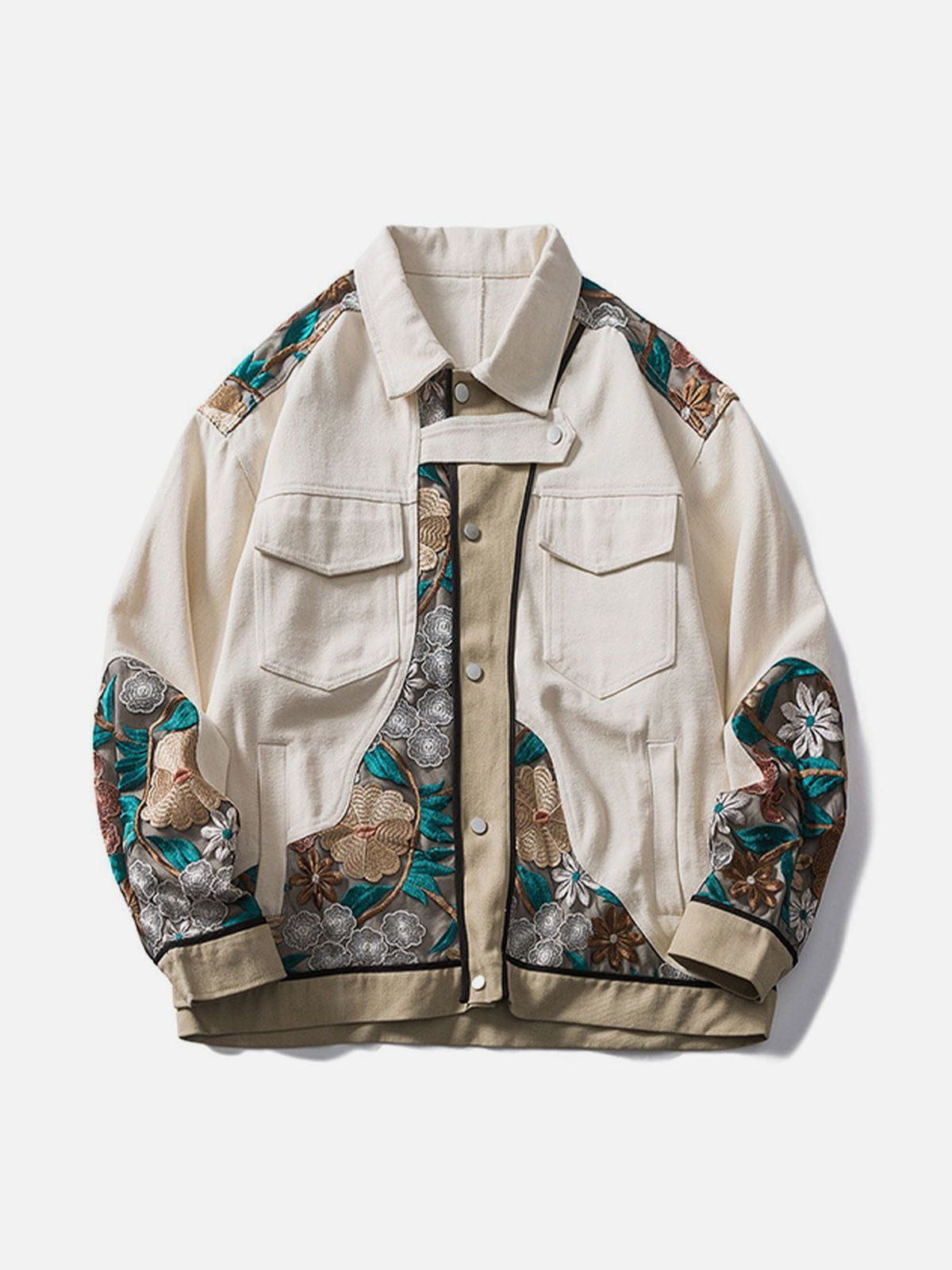 Aelfric Eden Vintage Floral Embroidery Stitching Jacket sold by Aelfric Eden
