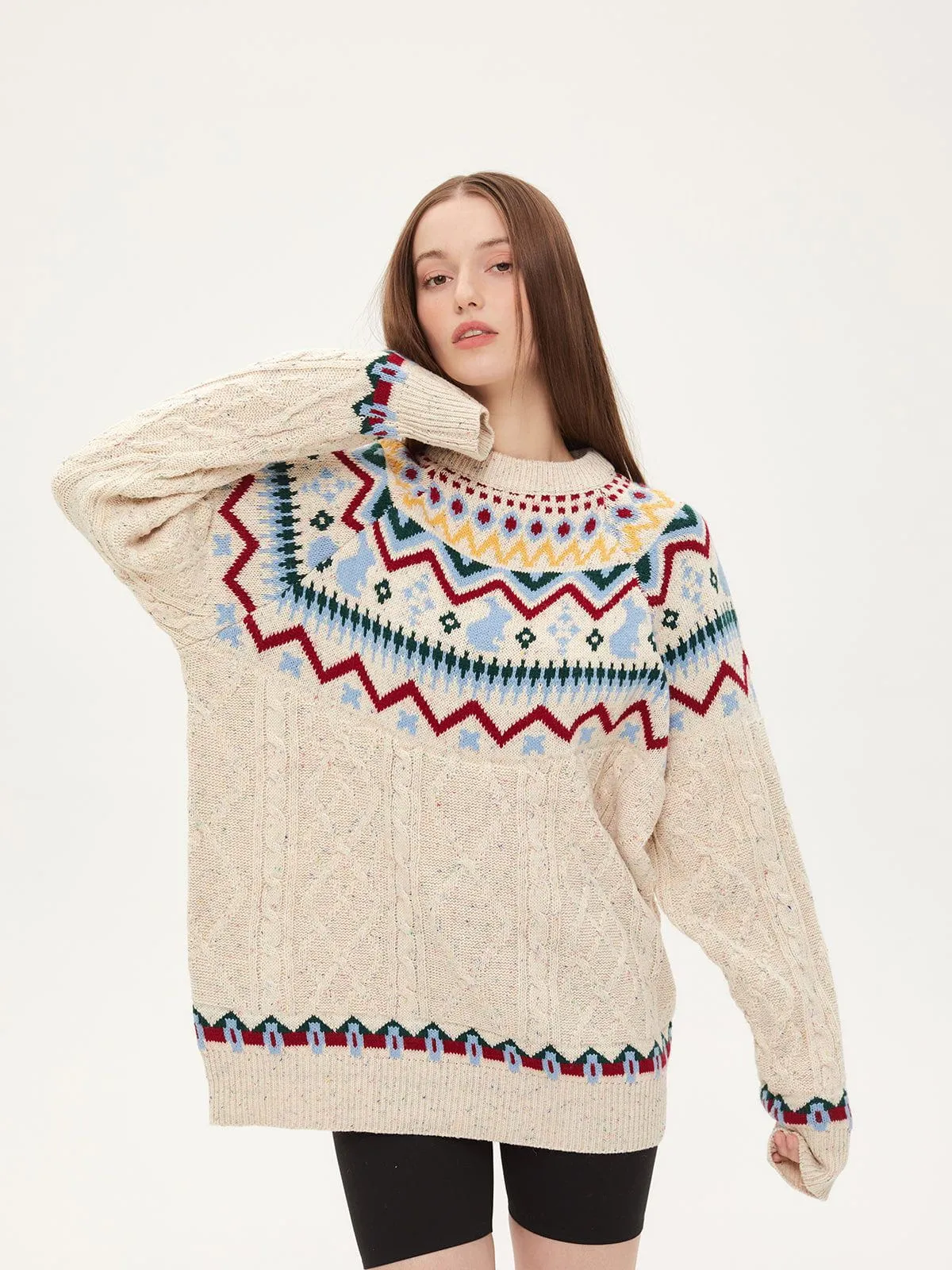 Aelfric Eden Fair Isle Knit Sweater sold by Aelfric Eden product image thumbnail 3