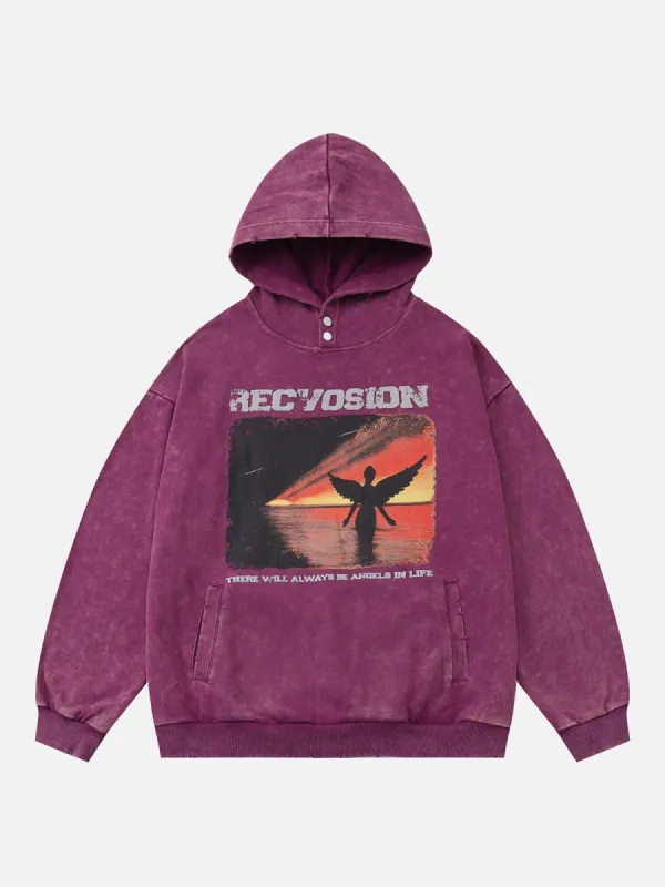 Aelfric Eden Serenity Sunset Angel Hoodie sold by Aelfric Eden