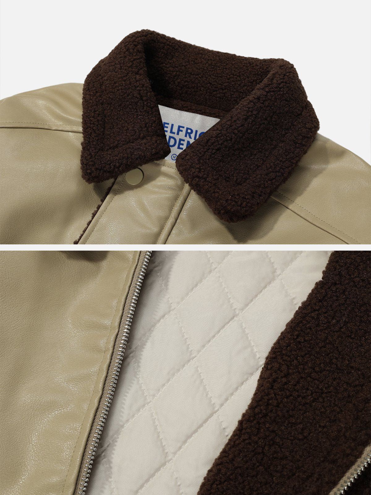 Aelfric Eden Patchwork Faux Leather Coat sold by Aelfric Eden product image thumbnail 4