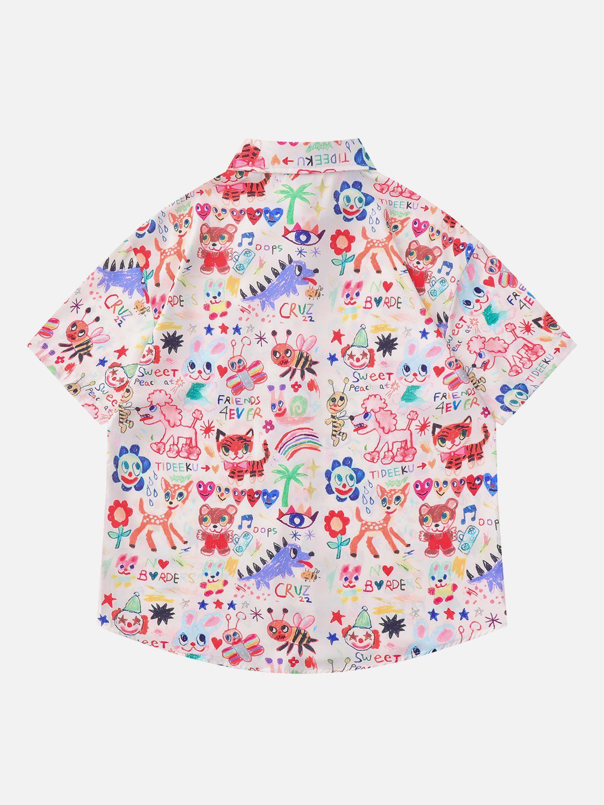 All-over Hand Drawn Graffiti Print Short Sleeve Shirts sold by Aelfric Eden product image thumbnail 2