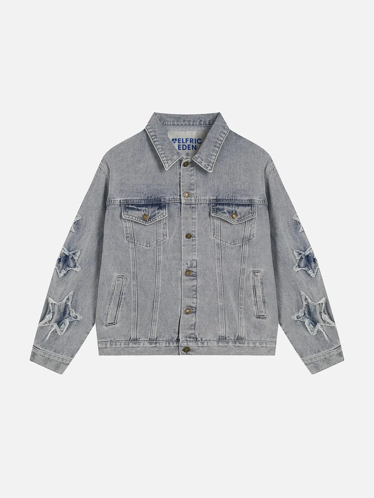 Aelfric Eden Fringe Star Washed Denim Jacket sold by Aelfric Eden