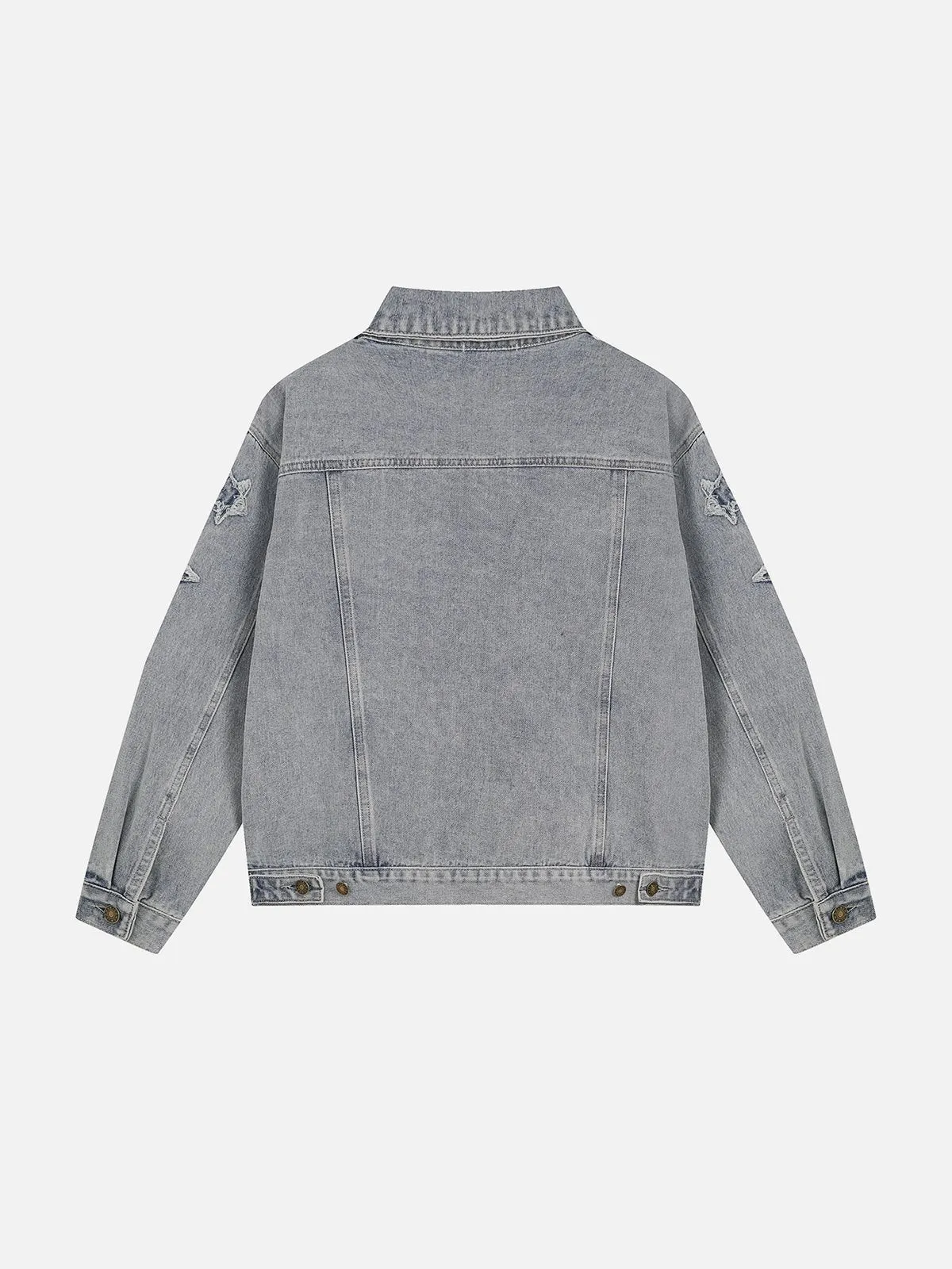 Aelfric Eden Fringe Star Washed Denim Jacket sold by Aelfric Eden product image thumbnail 2