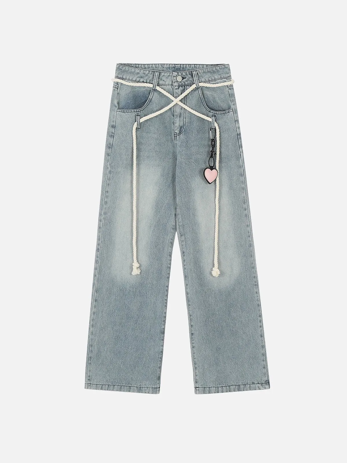 Aelfric Eden Heart Chain Washed Loose Jeans sold by Aelfric Eden product image thumbnail 2
