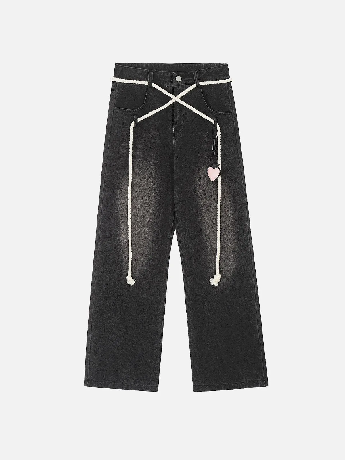 Aelfric Eden Heart Chain Washed Loose Jeans sold by Aelfric Eden