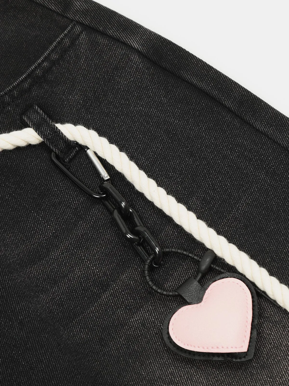 Aelfric Eden Heart Chain Washed Loose Jeans sold by Aelfric Eden product image thumbnail 4