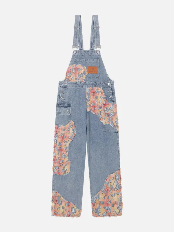 Aelfric Eden Lace Patchwork Denim Overalls sold by Aelfric Eden