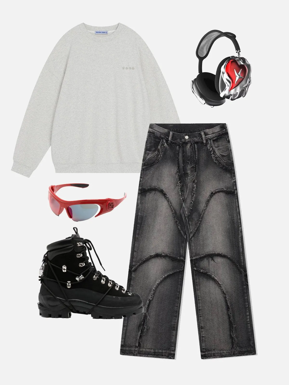 Aelfric Eden Basic Embroidery Sweatshirt sold by Aelfric Eden product image thumbnail 2