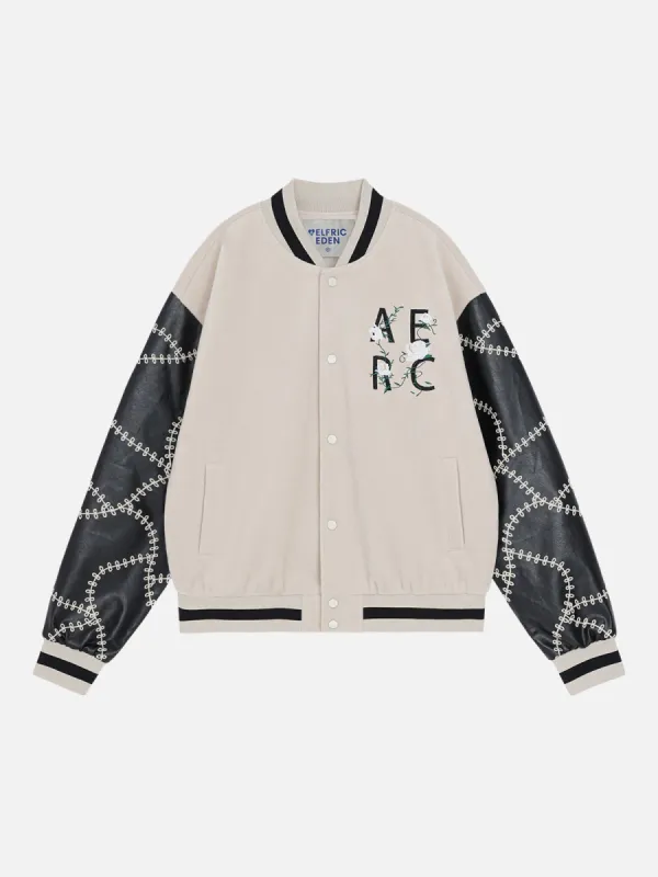 Aelfric Eden Flower Embroidery Varsity Jacket sold by Aelfric Eden