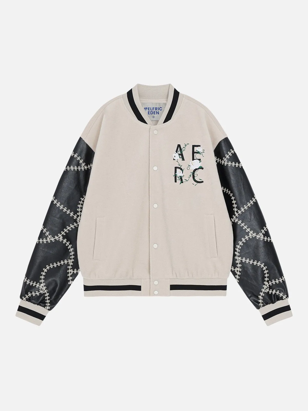Aelfric Eden Flower Embroidery Varsity Jacket sold by Aelfric Eden