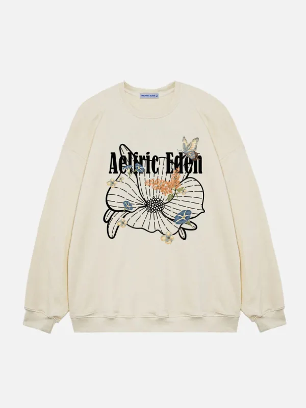 Aelfric Eden Flower Print Sweatshirt sold by Aelfric Eden