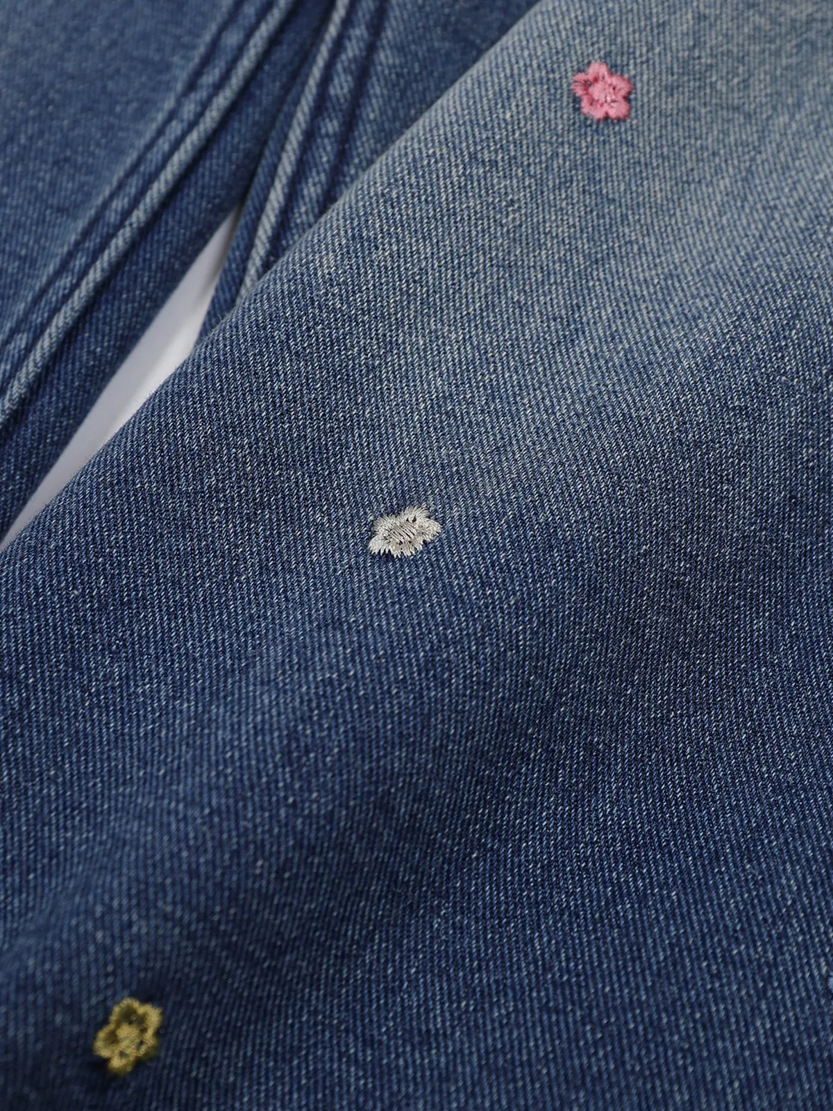 Aelfric Eden Embroidery Colorful Flower Jeans sold by Aelfric Eden product image thumbnail 4