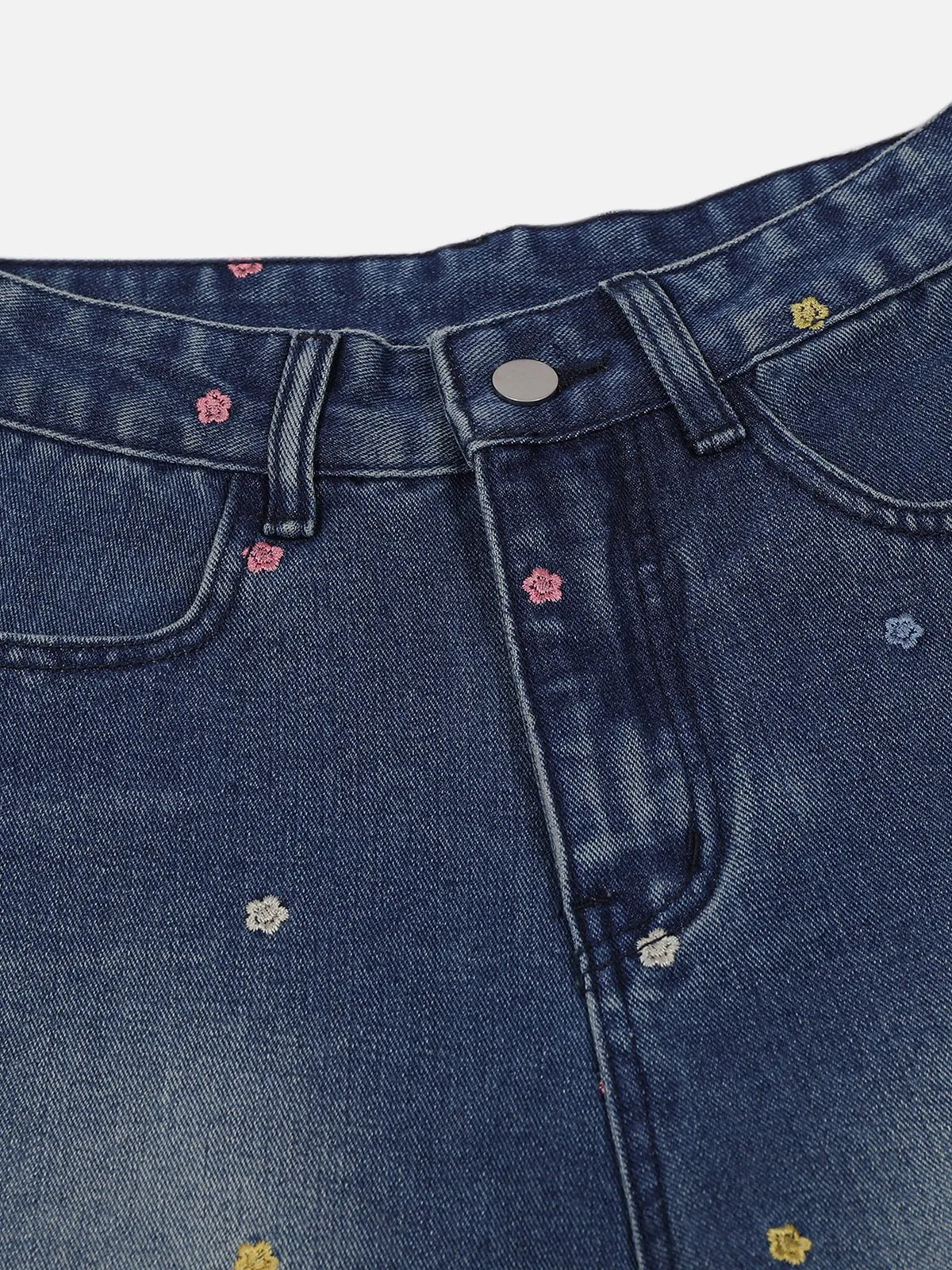 Aelfric Eden Embroidery Colorful Flower Jeans sold by Aelfric Eden product image thumbnail 3