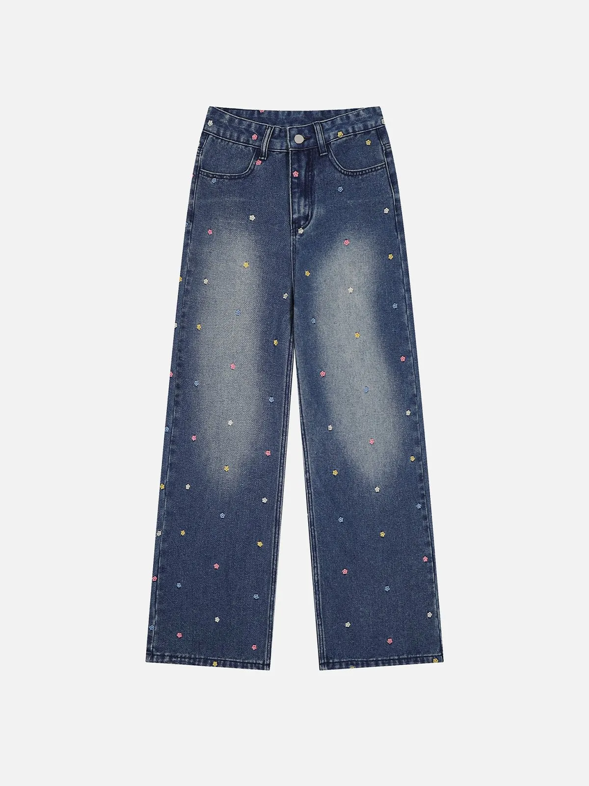 Aelfric Eden Embroidery Colorful Flower Jeans sold by Aelfric Eden