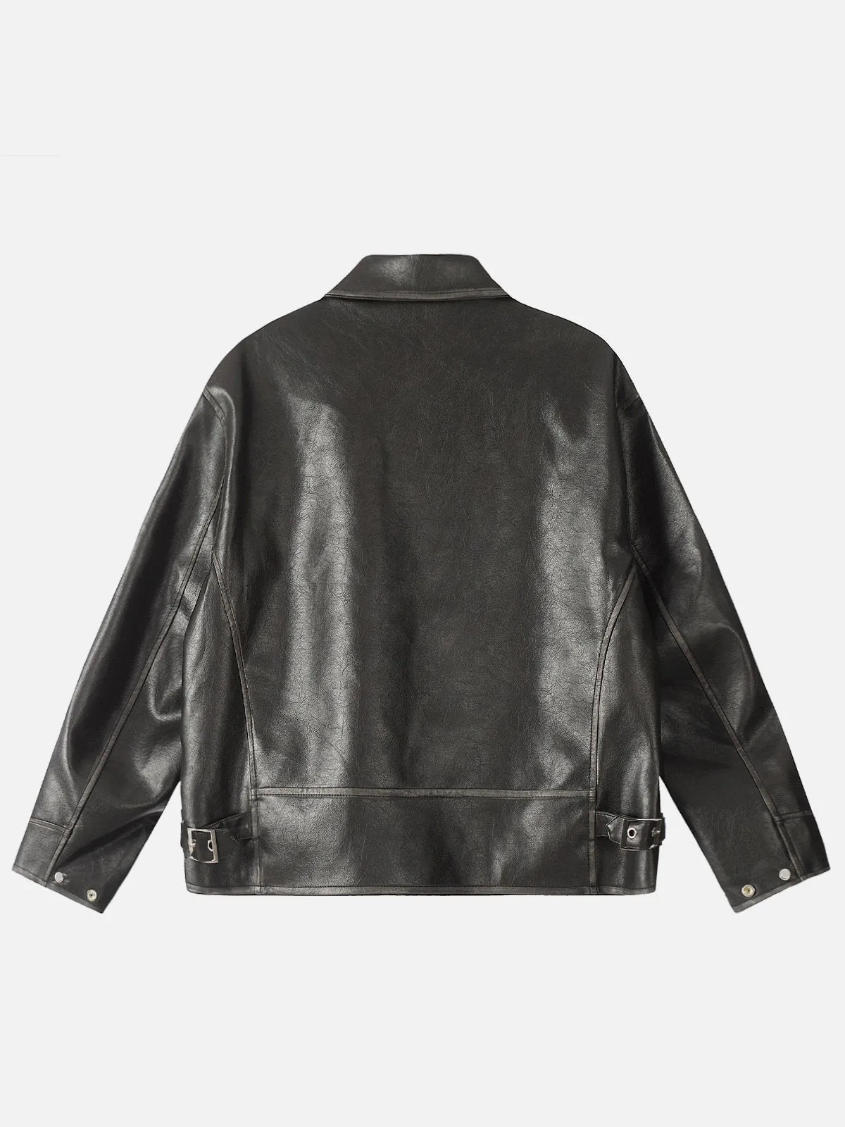 Aelfric Eden Fold-Over Washed Faux Leather Jacket sold by Aelfric Eden product image thumbnail 3