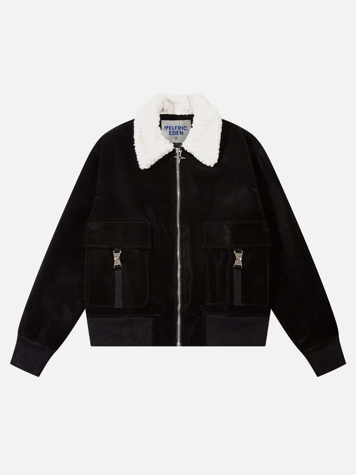 Aelfric Eden Plush Collar Suede Faux Leather Jacket sold by Aelfric Eden product image thumbnail 2