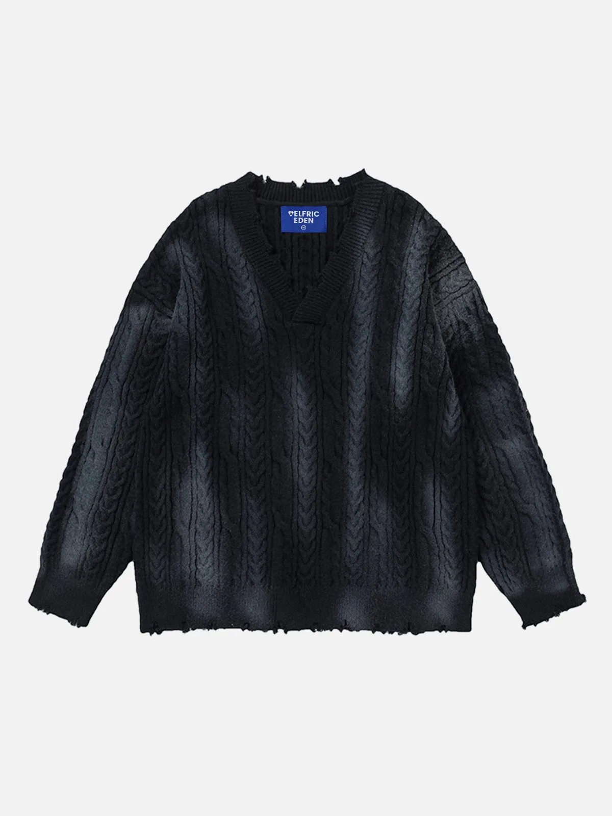 Aelfric Eden Solid Gradient V-Neck Sweater sold by Aelfric Eden product image thumbnail 3